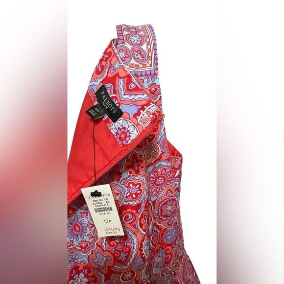 Talbots NWT Medallion Fit & Flare Square Neck Spring Summer Dress - Picture 5 of 5